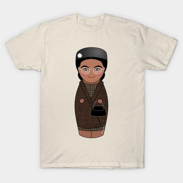 Kokeshi Rosa Parks T-Shirt by Pendientera